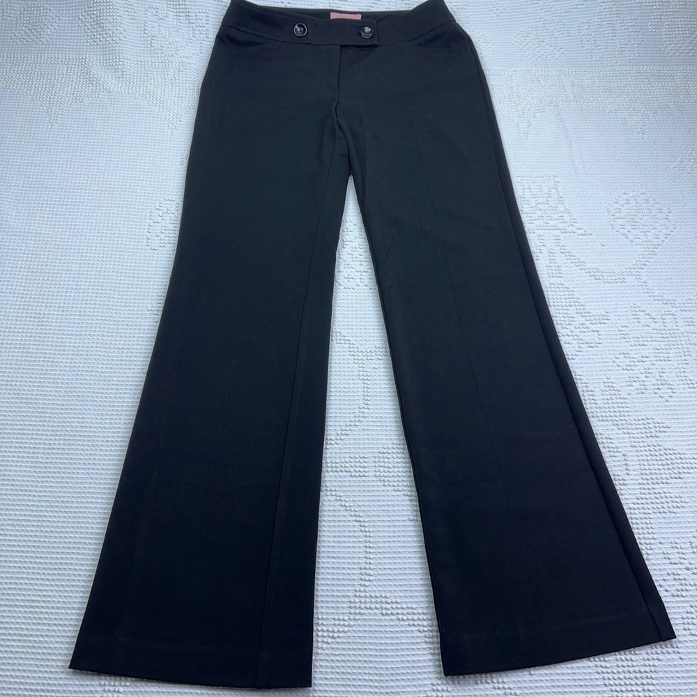 Bandolino Stretch Black Dress Pants Women 4 Bootcut Mid Rise Office Slacks